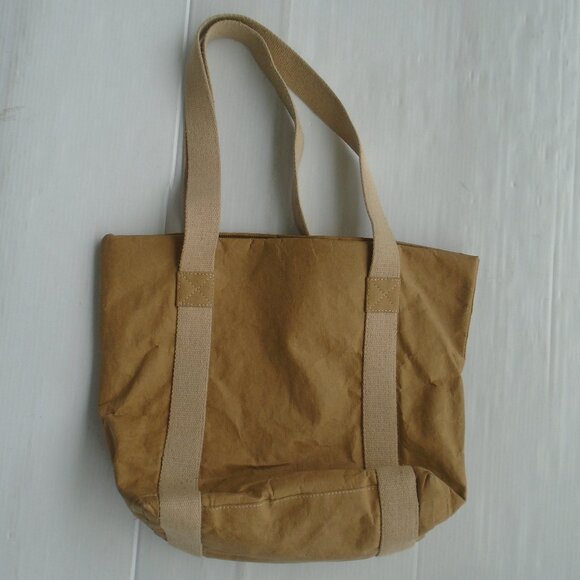 Aggo Uashmama Womens Washable Paper Tote Bag Brown